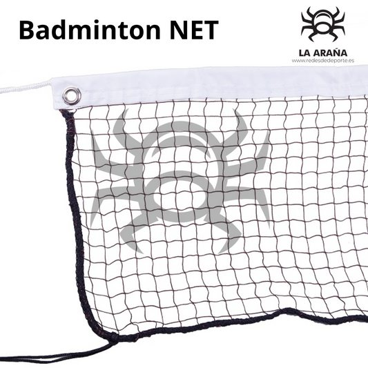 Red BADMINTON NET 6,1x0,76m. Fabricada en España. Nylon trenzado. Cinta superior.