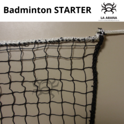 Red BADMINTON STARTER 6,1x0,76m. Fabricada en España. Nylon trenzado. Ribeteado perimetral.