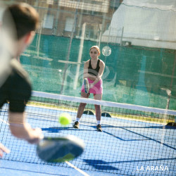 Red de padel STARTER, pp, grosor 3mm, malla 45mm. Color negro.